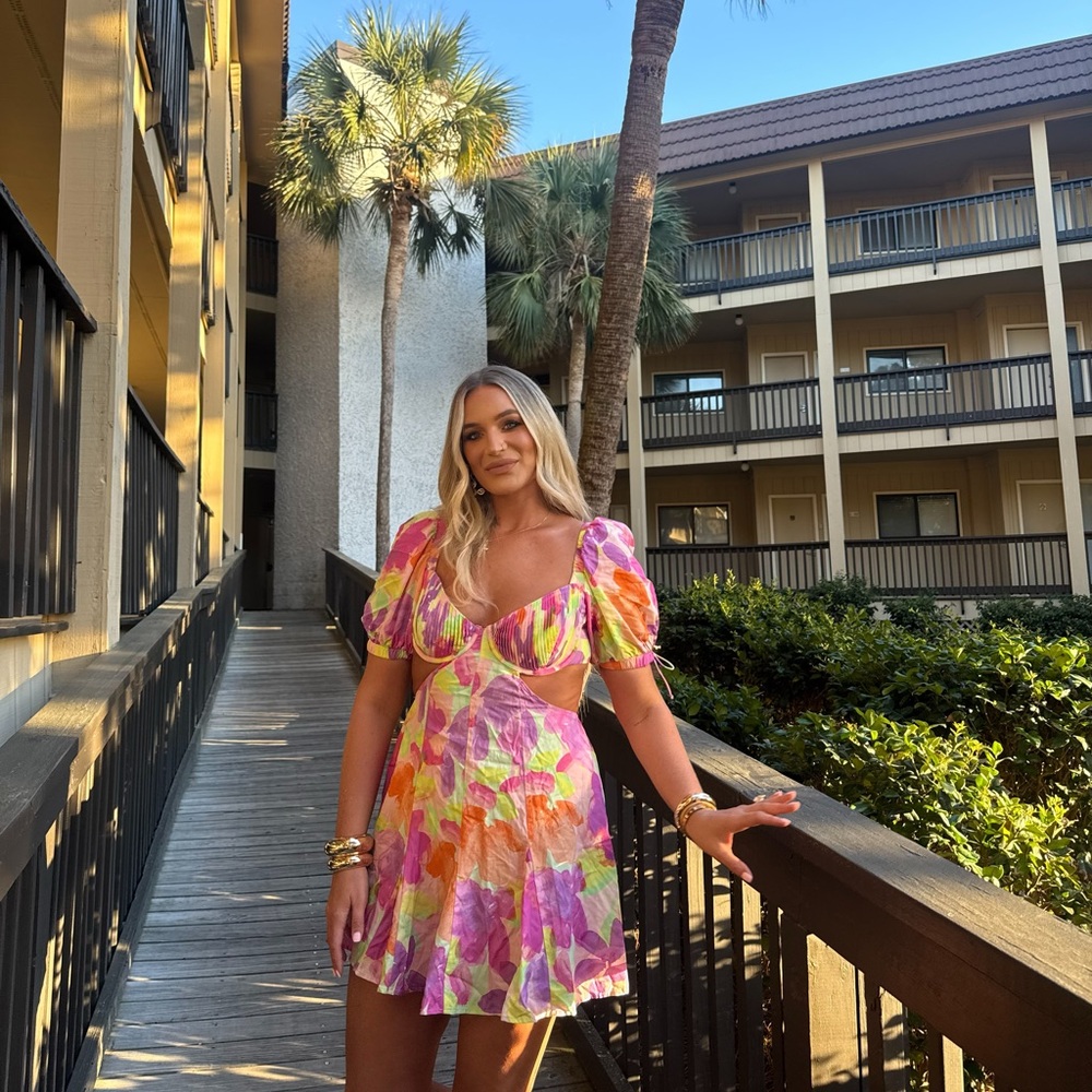 For Love And Lemons Multicolor Floral Mini Dress - Picture 4 of 5